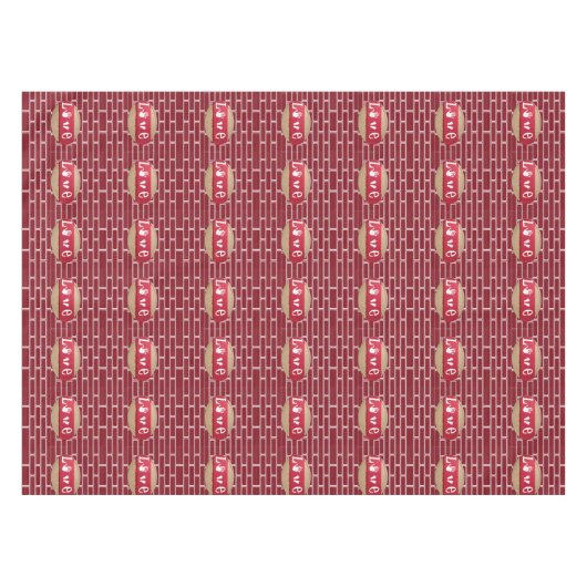 バレンタインデータブレクロス テーブルクロス (正面(横))