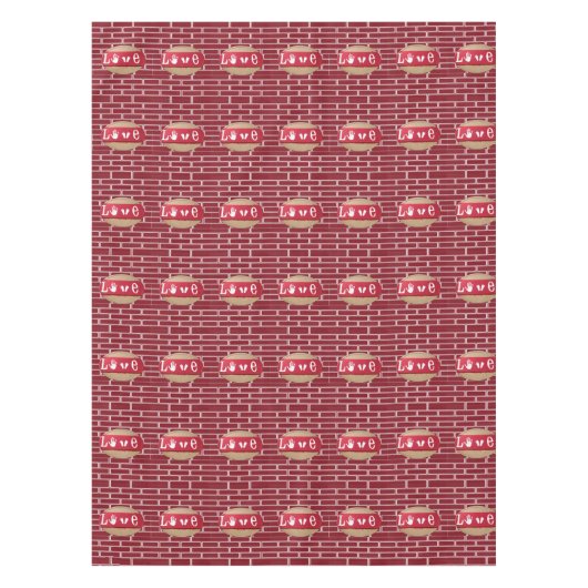 バレンタインデータブレクロス テーブルクロス (正面)