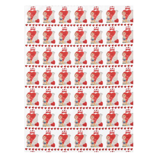 バレンタインデータブレクロス テーブルクロス (正面)