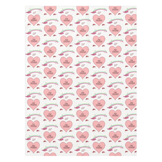 バレンタインデータブレクロス テーブルクロス (正面)