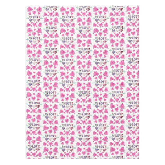 バレンタインデータブレクロス テーブルクロス (正面)