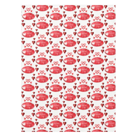 バレンタインデータブレクロス テーブルクロス (正面)