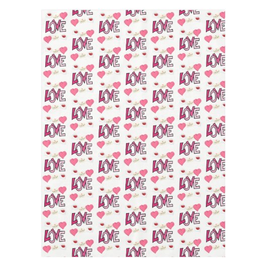 バレンタインデータブレクロス テーブルクロス (正面)