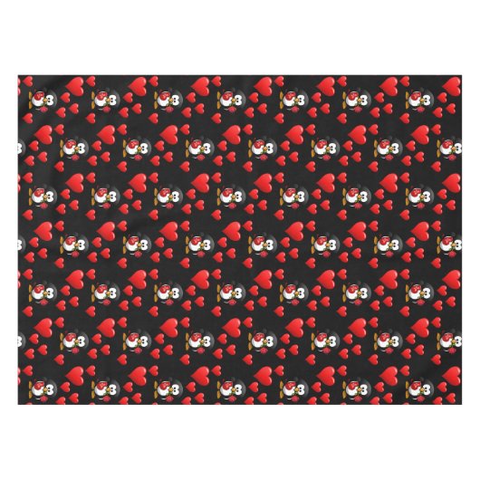 バレンタインデータブレクロス テーブルクロス (正面(横))