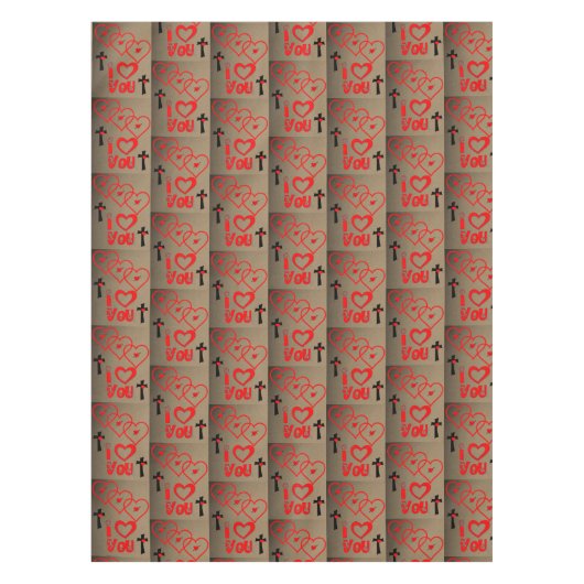 バレンタインデータブレクロス テーブルクロス (正面)