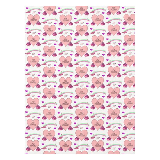 バレンタインデータブレクロス テーブルクロス (正面)