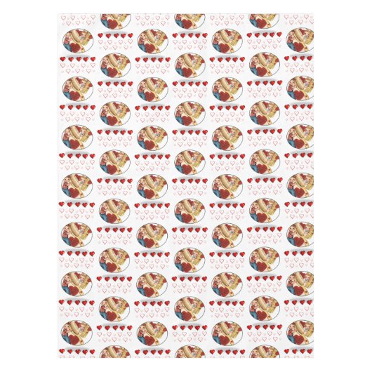 バレンタインデータブレクロス テーブルクロス (正面)