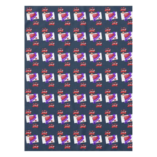 バレンタインデータブレクロス テーブルクロス (正面)