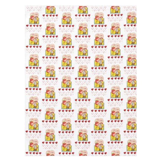 バレンタインデータブレクロス テーブルクロス (正面)