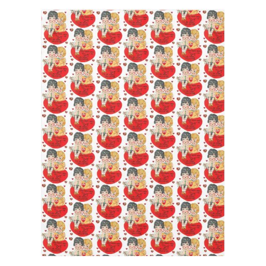 バレンタインデータブレクロス テーブルクロス (正面)