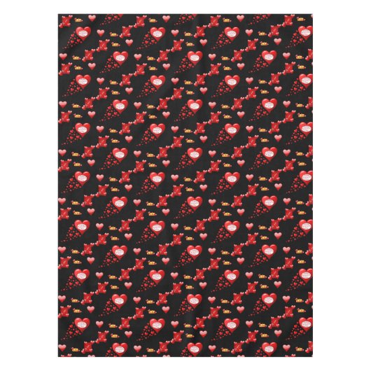 バレンタインデータブレクロス テーブルクロス (正面)