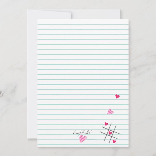 バレンタインデーダンスパーティーの招待状 招待状 (裏面)