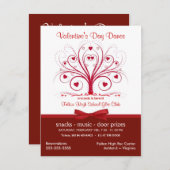 バレンタインデーダンスパーティー – 特典スタイル 招待状 (正面/裏面)