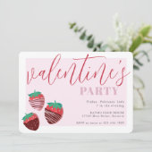 バレンタインデーチョコレートイチゴパーティー 招待状 (スタンド正面)