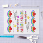 バレンタインデーティッシュペーパーハッピーバースデー 薄葉紙 (クラフト)