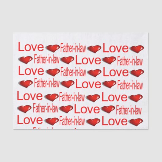 バレンタインデーティッシュペーパーラブファーザー 薄葉紙 (正面)