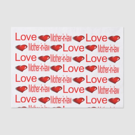 バレンタインデーティッシュペーパーラブマザー 薄葉紙 (正面)