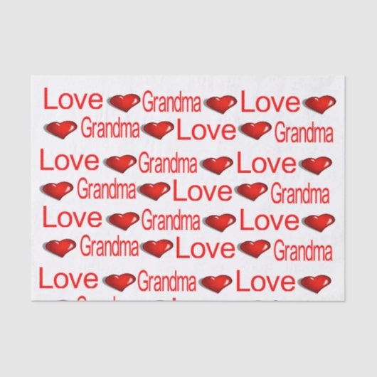 バレンタインデーティッシュペーパーラブマママ祖母 薄葉紙 (正面)