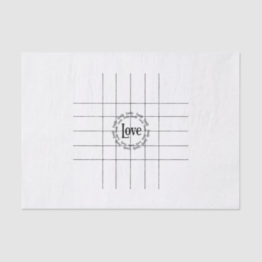 バレンタインデーティッシュペーパーラブ 薄葉紙 (正面)