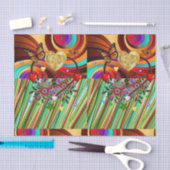 バレンタインデーティッシュペーパー 薄葉紙 (クラフト)