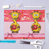 バレンタインデーティッシュペーパー 薄葉紙 (クラフト)