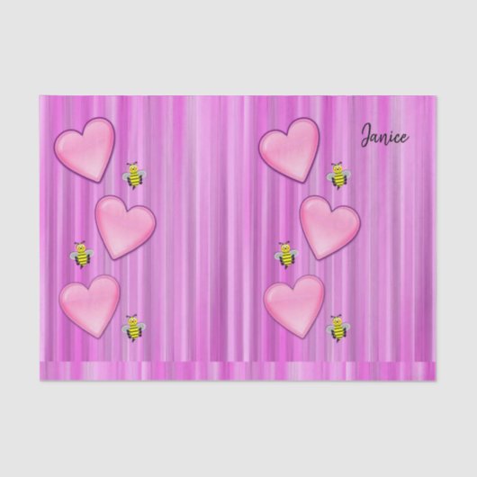 バレンタインデーティッシュペーパー 薄葉紙 (正面)