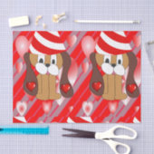 バレンタインデーティッシュペーパー 薄葉紙 (クラフト)