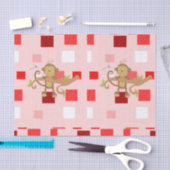 バレンタインデーティッシュペーパー 薄葉紙 (クラフト)