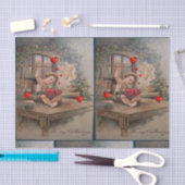 バレンタインデーティッシュペーパー 薄葉紙 (クラフト)