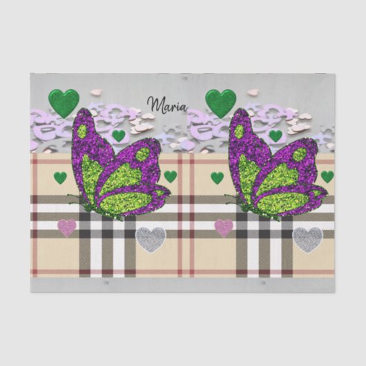 バレンタインデーティッシュペーパー 薄葉紙 (正面)