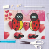 バレンタインデーティッシュペーパー 薄葉紙 (クラフト)