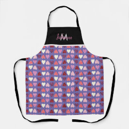 バレンタインデーテーマハートパターンエプロン エプロン