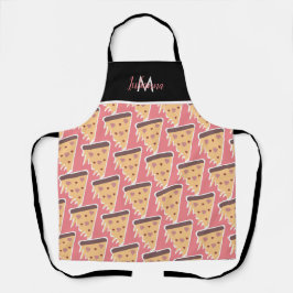 バレンタインデーテーマハートピザパターンエプロン エプロン