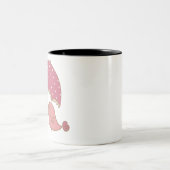 バレンタインデーテーマラブバードデザイン。 ツートーンマグカップ (中央)