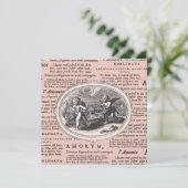 バレンタインデーディナーダンスヴィンテージキューピッド 招待状 (スタンド正面)