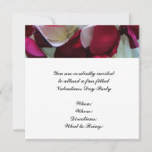 バレンタインデーディナーパーティの招待状バラペダル 招待状 (正面)