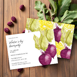 バレンタインデーディナーパーティーウォーターカラーベットロット シーズンカード