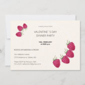 バレンタインデーディナーパーティーウォーターカラーラズベリー シーズンカード (正面)
