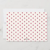 バレンタインデーディナーパーティーウォーターカラーラズベリー シーズンカード (裏面)