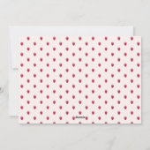 バレンタインデーディナーパーティーウォーターカラーラズベリー シーズンカード (裏面)