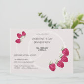 バレンタインデーディナーパーティーウォーターカラーラズベリー シーズンカード (スタンド正面)