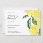 バレンタインデーディナーレモンパーティー水彩 シーズンカード (正面)