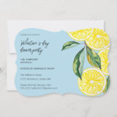 バレンタインデーディナーレモンパーティー水彩 シーズンカード (正面)