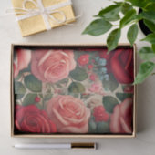 バレンタインデーデザインとバラとハート 薄葉紙 (ギフト)