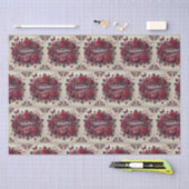 バレンタインデーデザインとバラとハート 薄葉紙 (クラフト)