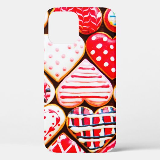 バレンタインデーデルのためのハート型のクッキーのアイシング Case-Mate iPhoneケース (裏面)