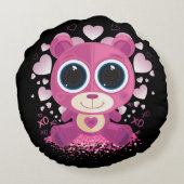 バレンタインデートテディベア ラウンドクッション (裏面)