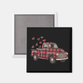 バレンタインデートラックおもしろいバッファロープリッドヒョウ マグネット (正面/裏面)