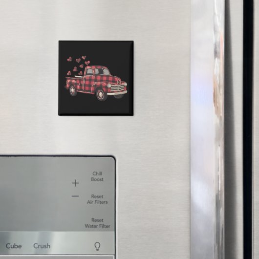 バレンタインデートラックおもしろいバッファロープリッドヒョウ マグネット (インサイチュ (冷蔵庫))