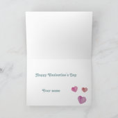 バレンタインデートラックパーソナライズされた名札 シーズンカード (内部)